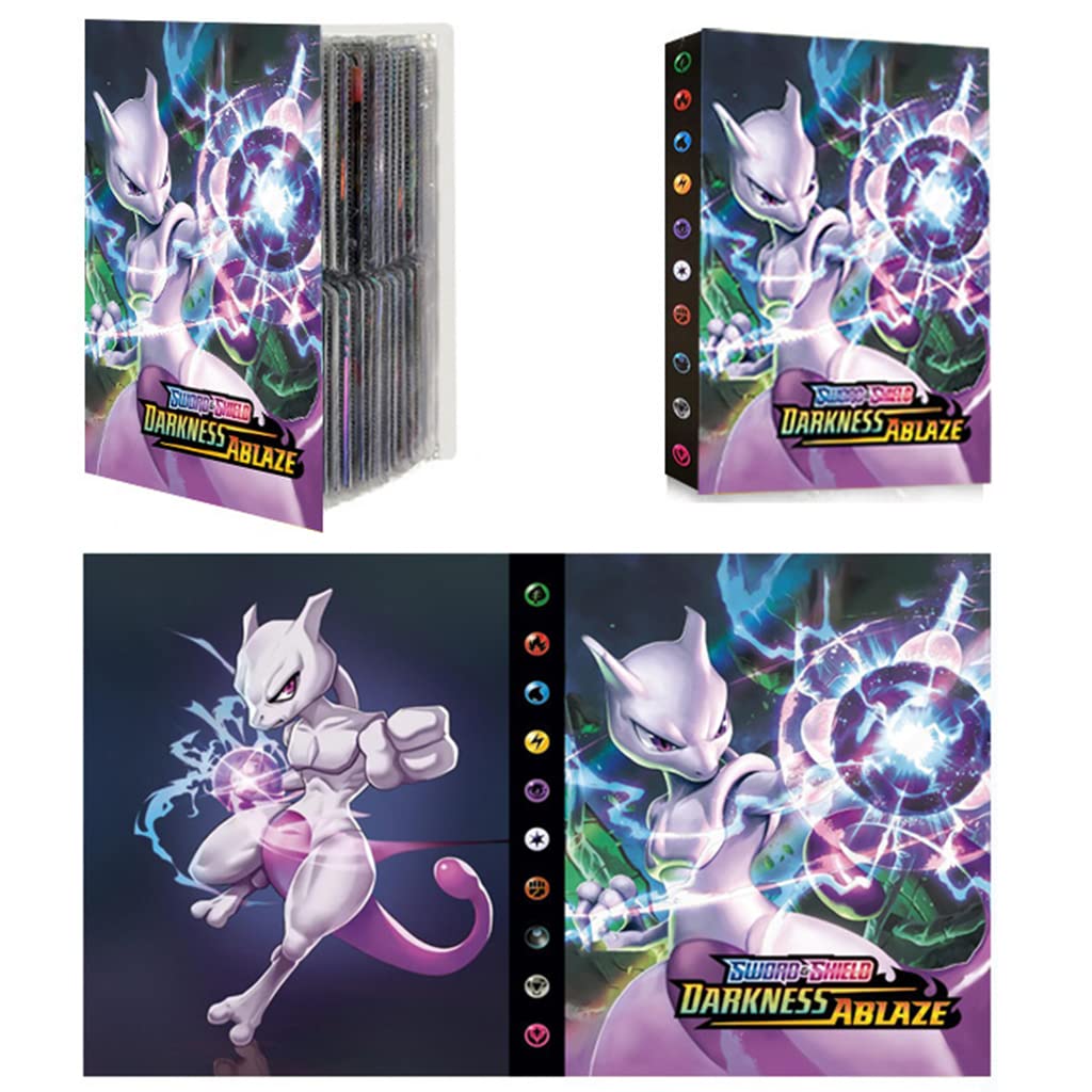PATPAT Poke-mon Binder, Trading Cards Collector Album for 120 Poke-mon Cards Cartoon Prints Bag Poke-mon Cards Binder Poke-mon Collection Cards Pack Bag Gift for Kids Boys Girls-Mewtwo (No Cards) PATPAT Poke-mon Binder, Trading Cards Collector Album for 120 Poke-mon Cards Cartoon Prints Bag Poke-mon Cards Binder Poke-mon Collection Cards Pack Bag Gift for Kids Boys Girls-Mewtwo (No Cards)